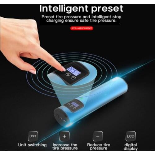 Bicycle Pump 2021 NEW 12V 150PSI Rechargeable Air Pump Tire Inflator Cordless Portable Compressor Digital Car Tyre Pump