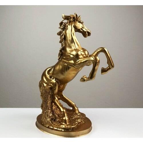 Gold Horse Figurines Decorative Object home office horse bust