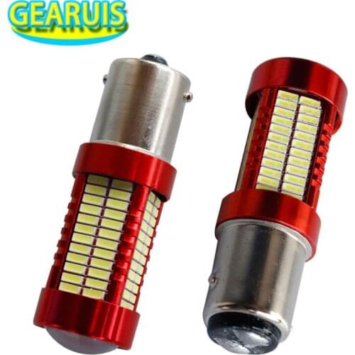 2pcs 1156 BA15S 106 SMD 4014 LED 1157 bay15d 0.4A 5W 7440 7443 Car Auto Turn signal Light Bulb lamp brake light Ice blue pink