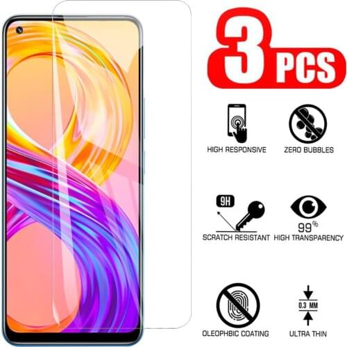 3 PCS For Oppo Realme 8 Pro Screen Glass Screen Protector On For realme 7 pro 8 pro Transparent Protective Tempered Glass 9H