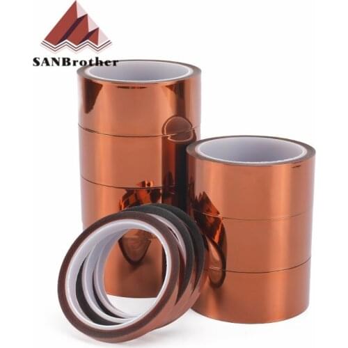 5mm/10mm/20mm/50mm / High-temperature Resistant Polyimide Adhesive Insulation Tape for 3D Printer DIY Accessories Hotend