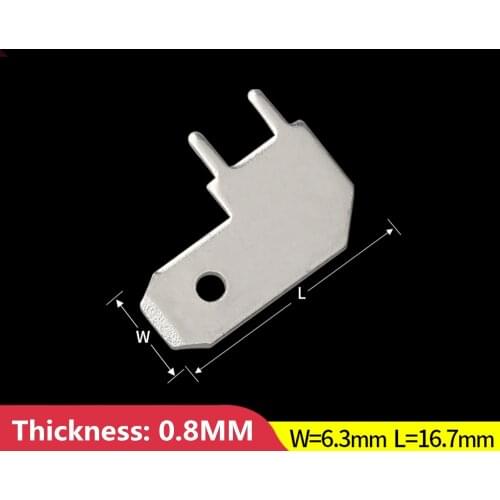 50pcs/100pcs 6.3 Flag-shaped inserts 6.3MM PCB inserts PCB solder inserts L-shaped corner solder thickness 0.8