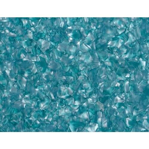 Acrylic/PMMA Pearlescent Mineral Crystal Sheets 3.0mm for Jewelries, Crafts, Art Works, Decoration - Cyan (DH10)