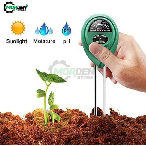 3 In 1 Digital PH Meter Soil Water Moisture Monitor Sunlight Tester Analyzer Detector Garden Farm Hydroponic Tool