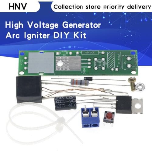 DC3-5V DIY Kit High Voltage Generator Arc Igniter Lighter Kit for DIY Electronic Production Suite