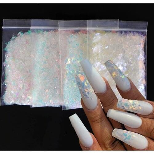 Holographic AB Nail Glitter Flake Sparkly Sequins Irregular Paillette DIY Gel Polish Manicure Nail Art Decorations Accessories