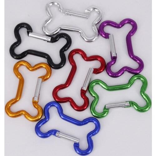 5Pcs Lightweight Multifunctional Bone Type Buckle Aluminum Alloy Carabiner for Water Bottles Cute bone shape dropshipping