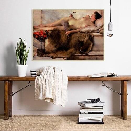 Canvas Oil Painting Lawrence Alma-Tadema"In The Tepidarium"Wall Aesthetic Backdrop Western Art Decor Poster Home Decoration