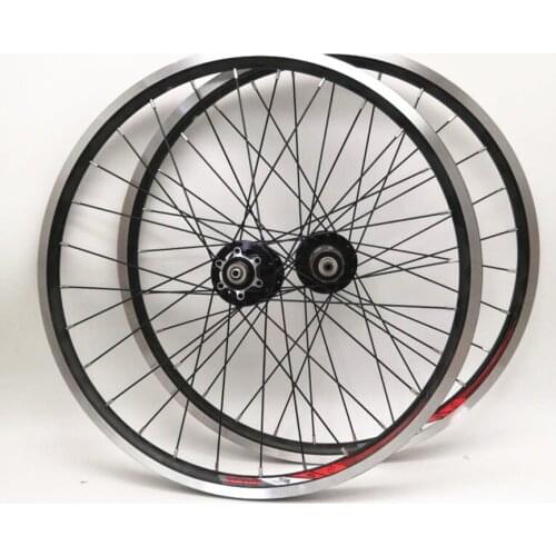 Folding Bike Bicycle 20inch 406 451 Wheelset Sealed Bearing Novatec Hub Disc/V Brake Full Black Wheels 100/130 Rim