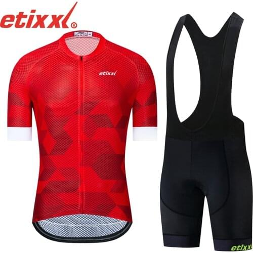 ETIIXXL 2021 Summer Cycling Jersey Set PRO TEAM AERO Clothing MTB Bicycle Clothes Wear Maillot Ropa Ciclismo Men Cycling Set