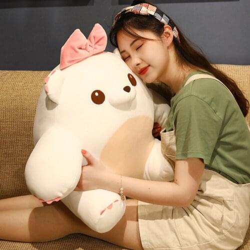 Creative Bear Soft Animal Plush Stuffed Toy Sleeping Pillow Kawaii Doll for Kid Children Girlfriend Birthday Valentines Day Gif