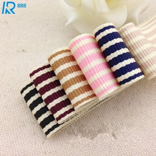 40 mm /4cm thick double face stripes ribbons DIY bowknot accessories tape hand made Ribbed ribbon 3 size 5 m /lot