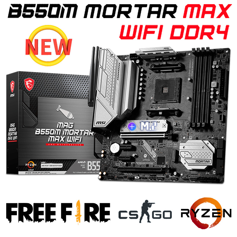 Socket AM4 MSI MAG B550M MORTAR WIFI Motherboard 128GB DDR4 PCI-E 4.0 PCI-E 3.0 M.2 SATA III HDMI Overlocking B550 Placa-Mãe New