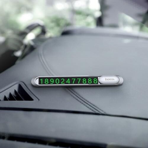 PH41 Metal Hidden Stop Sign Magnetic Attraction Fluorescent Telephone Number Plate In-car Temporary Stop Sign