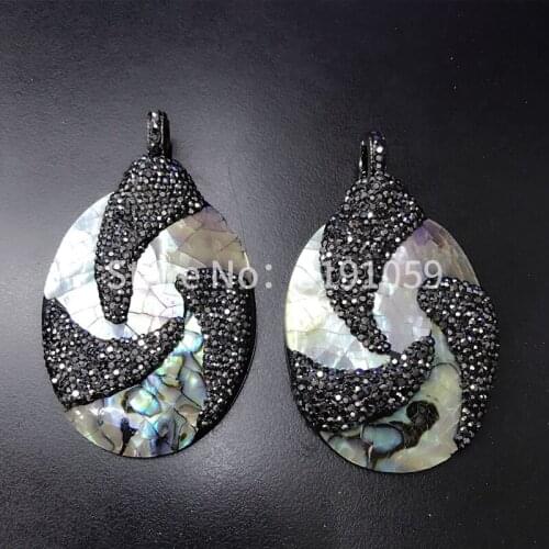 The new kiln vintage silver color abalone shell drop a pack of about 56 grams of natural pearl shell pendant jewelry production