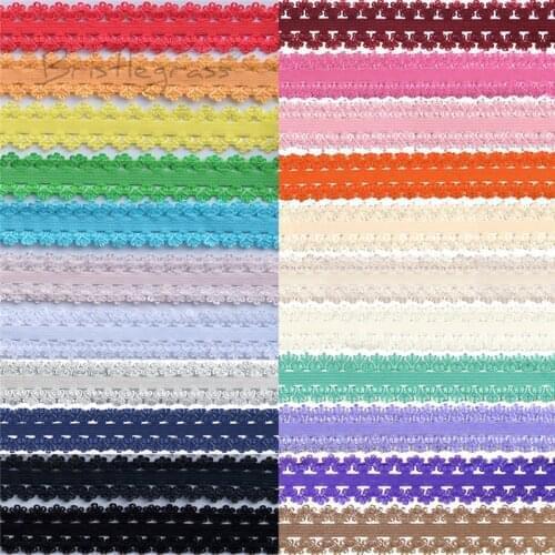 BRISTLEGRASS Wholesale 50 Yard 3/4" 20mm Picot Loop Crown Frilly Lace Trim Elastics Spandex Bands Hair Tie Headband Dress Sewing