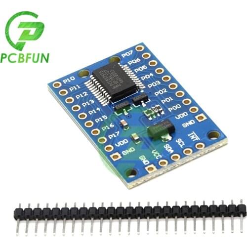 PCF8575 PCF8575TS 16 I/O Expander Controller Module DC 2.5-5.5V IIC I2C Interface For UNO R3 MCU Controlling Relay Button Buzzer
