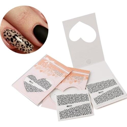 1/2/5PCS Black Leopard Nail Art Water Transfer Stickers Decals Beauty Full Wraps Manicure Decoration DIY Accessory Nail Tips