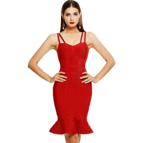 Babatique 2020 New Fashion Women Designer Red Yellow Sleeveless Bandage Dress Ladies Sexy Elegant Party Dress