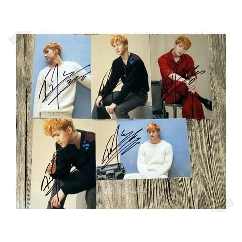 Signed EXO Oh SeHun SE HUN autographed photo K-POP 6 inches free shipping 102017