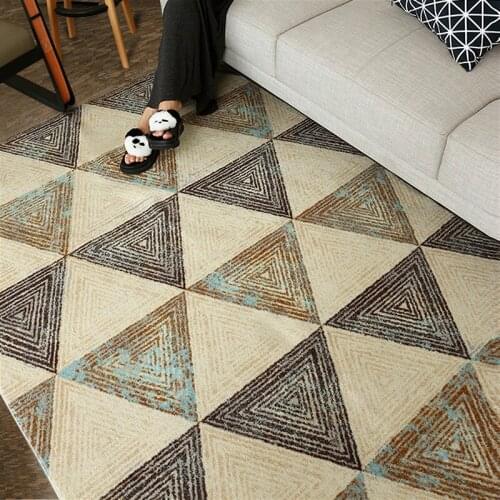 Bedside Carpet Modern Geometric Rectangle Floor MATS Bedroom Livng Room Can Be Machined Wash