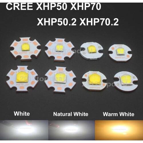 CREE XHP50 XHP70 XHP50.2 XHP70.2 2 generation Cool White Neutral White Warm White LED Emitter 6V 12V with 16mm 20mm Copper PCB