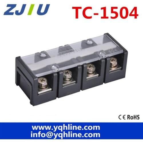 TC-1504 Fixed Terminal Block 600V 150A 4P large current Terminal blocks Universal Covered Barrier Screw copper wiring board