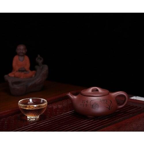 ±300ml He Xiang Chinese Traditional Ceramic Teapot Pure Handcraft Beautiful Appearance Household Pu'er Oolong Tea Set High Grade