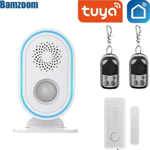Tuya WIFI Smart Home Burglar Security Alarm System Built-in Motion Detector APP Control Smoke Door Sensor
