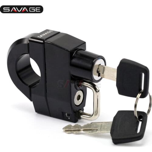 Motorcycle Universal Helmet Lock Key For 25mm Diameter Engine Crankcase Crash Bar Anti-thief Security Padlock Handlebars