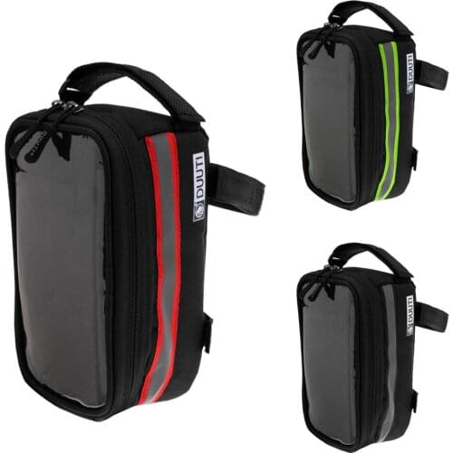 Bicycle Top Tube Frame Bag Clear Cover Phone Case Waterproof Pannier Bag