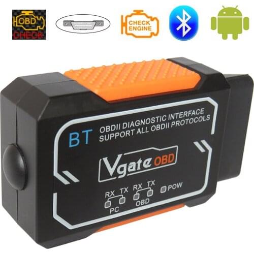Vgate OBD2 Scanner For Car ELM327 Bluetooth V1.5 Diagnostic Tools Elm 327 V 1.5 OBD 2 Interface Chip PIC18F2480 For Android/iOS