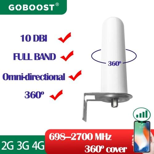 GOBOOST 3G 4G Network Omni Directional External Antenna Outdoor 698-2700mhz For Internet Cellular Amplifier LTE DCS WCDMA 2100