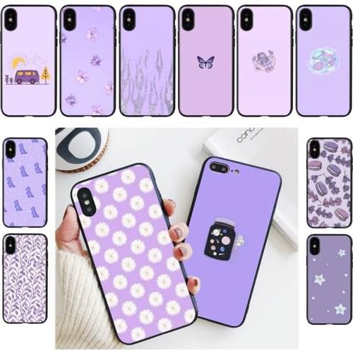 YNDFCNB Purple background Phone Case For iPhone 11 8 7 6 6S Plus X XS MAX 5 5S se 2020 11 12pro max iphone xr case