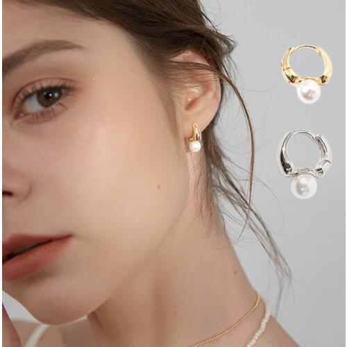 Retro Vintage French Pearl Stud Earrings For Women GIrls Elegant Simulated Pearl Earring Wedding Party Fashion Jewelry Gifts