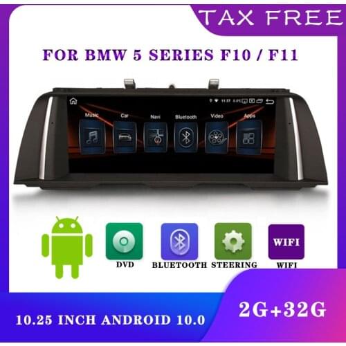 10.25" Wireless/wired Apple CarPlay Android Auto for BMW Series 5 F10 F11 F18 Head Unit Touch Screen Display
