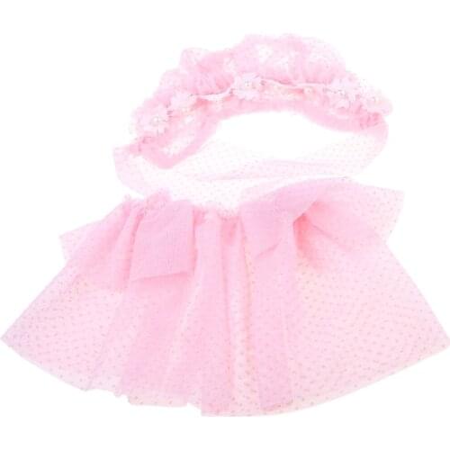 4Pcs Newborn Photography Props Suit Lace Romper Hat Pillow Headband Set Knit Outfits Clothing Infants Shooting Gifts