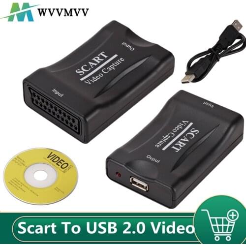 4K USB 2.0 SCART Live Streaming Plug And Play Home Office Accessories Grabber Video Capture Card DVD Recording Record Box
