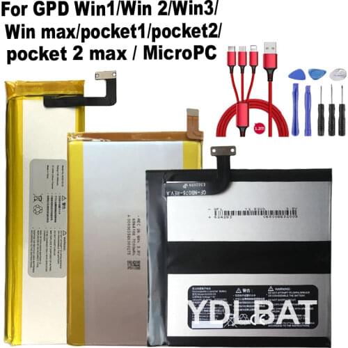 Battery for GPD Pocket1 Pocket 1/Pocket 2 Pocket2 for GPD Pocket Handheld Gaming Laptop,GamePad tablet pc +USB cable+toolkit