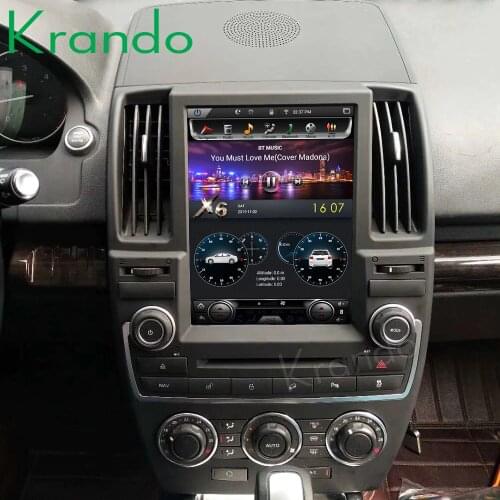 Krando Android 8.1 10.4"/13.6'' 4+32gb built in carplay tesla style Vertical car radio for Land Rover freelander 2 multimedia