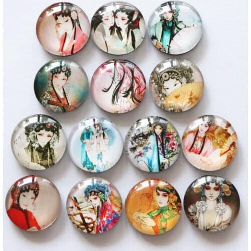 Free shipping (14pcs/lot)Gorgeous Beijing Opera Fridge Magnet Retro Chinese Style Message Stickers for Gift Refrigerator Magnet