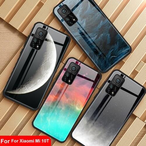 Tempered Glass Case For Xiaomi Mi 10T Pro Lite 5G Case Gradient Cover For Xiaomi Mi 10 Pro Mi 10 Lite mi10 Shockproof Star Space