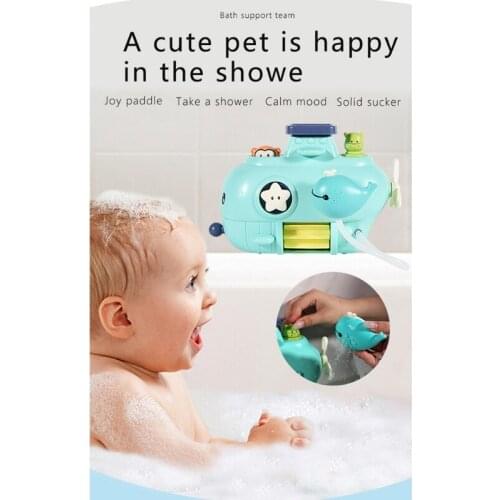 Cute Animals Swimming Water Baby Bath Toys Faucet Shower Submarine Water Toy Waterwheel Dabbling Water Spray Set For Kid J60B