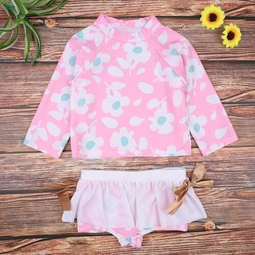 Children Girls Swimsuits Swimwear Kids Girls Children Bikini Swimwear Baby Girls Swimming Sunscreen Bikinis Baby Girl Clothing