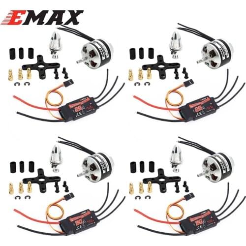 EMAX XA2212 KV820 / KV980 / KV1400 Brushless Motor With Emax Simonk 20A ESC 1045 props for F450 F550 RC Quadcopter