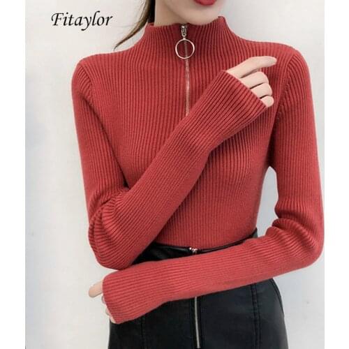 Женские вязаные пуловеры Fitaylor China At AliExpress