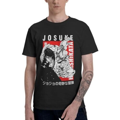 Jojo Bizarre Adventure Joseph Joestar Anime T Shirts Men Short Sleeve 100% Cotton T-shirt Awesome Design Tee Streetwear Tshirt