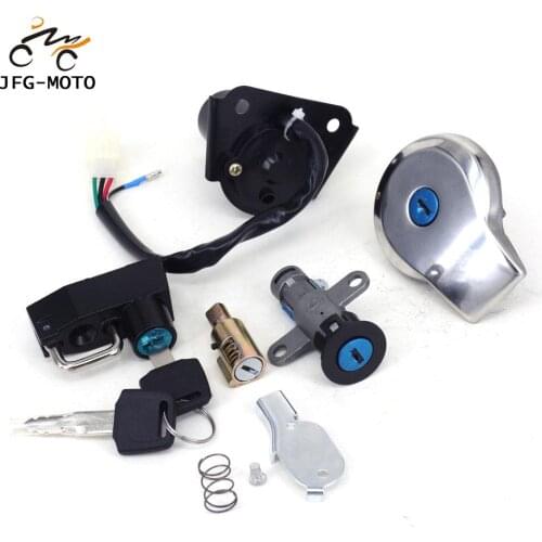 Motorcycle Lock Set Ignition Switch Fuel Gas Tank Cap Seat Lock Keys For YAMAHA Virago XV125 XV250 QJ250-H XV 125 250