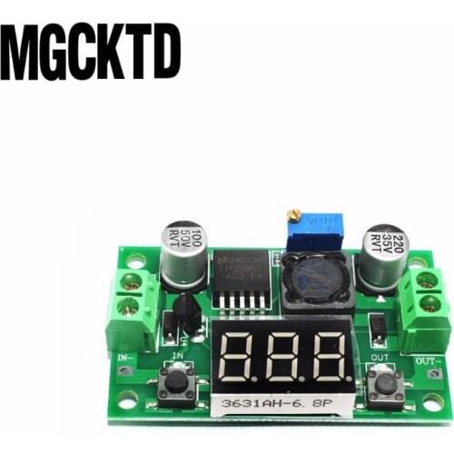 10pcs Cheap LM2596 DC 4.0~40 to 1.3-37V Adjustable Step-Down Power Module + LED Voltmeter
