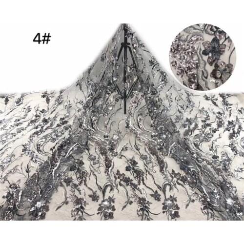 New lace 2020 Sequin Lace Fabric Mesh African Embroidery lace Nigerian French Party Latest High Quality Tulle lace 9BZL-20.61915